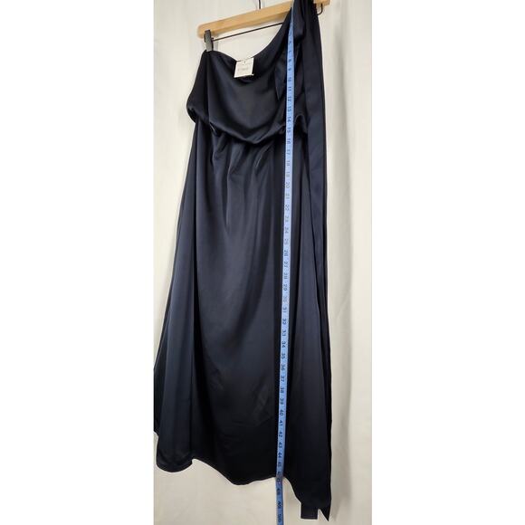 AMY LYNN GEMMA DRESS – NAVY BLUE – ONE SHOULDER – SIZE [INSERT SIZE] 46" LENGTH - Picture 10 of 11